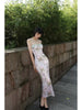Yan Ya Qing Gui Skirt Classical Romantic Zen Floral Retro Slim Chinese Style Halter Dress