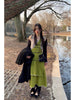 Woven Dress Retro Irregular Original Deconstructed Handmade Contrast Color Knit Sweater Overlay Skirt