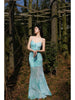 Yunxiao Fuguang Skirt Summer Mint Green Island Resort Style Mermaid Fit Halter Dress