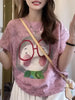 Plus Size Women's Summer Design Printed Short-Sleeve Relaxed Fit T-Shirt