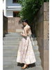 Spring Flower Language Skirt - Dawn French Chiffon Powder Slim Waist Gentle Halter Strap Dress