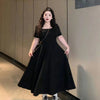Plus Size Summer French-Style Dress Fits 265 lb