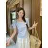 Plus Size Women's Summer Lace Design Patchwork Short-Sleeve T-Shirt Fits 265 lb