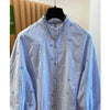 Plus Size Fashionable New-Style Embroidered Long-Sleeve Shirt Fits 331 lb