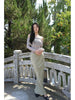 Yanzhu Yaoguang Skirt Light Moonlight Cool Classical New Chinese Style Retro Mesh One-Shoulder Dress