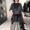 Plus Size Summer Fashionable New-Style Casual Patchwork Short-Sleeve Relaxed Fit T-Shirt Fits 331 lb
