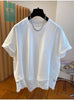Plus Size Women's Summer New-Style Casual Lace Patchwork Short-Sleeve Relaxed Fit T-Shirt Fits 331 lb