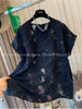 Plus Size Women's Summer New-Style Casual Design Chiffon Short-Sleeve Relaxed Fit Blouse Fits 331 lb