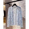 Plus Size Women's Summer New-Style Printed Relaxed Fit Cardigan Fits 331 lb