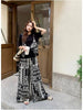 Plus Size Women's New-Style Printed Two-Piece Set Fits 331 lb