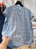 Plus Size Women's Summer New-Style Casual Short-Sleeve Relaxed Fit Shirt Fits 331 lb