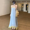 Plus Size Women's Summer French-Style Elegant Floral Chiffon Camisole Dress Fits 331 lb