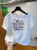 Plus Size French-Style Printed Short-Sleeve Relaxed Fit T-Shirt Fits 331 lb