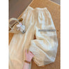 Plus Size Women's Summer Lace Embroidered Relaxed Fit Pants Fits 99-331 lb