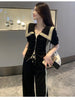 Plus Size Women's Summer Fashionable Casual Two-Piece Set Fits 265 lb