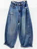 Plus Size Women's Vintage Casual Denim Relaxed Fit Pants Fits 331 lb