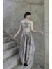 Ancient Wood Cool Skirt Tie-dye Irregular Chinese Deconstructed Wabi-sabi Original Bustier + Half