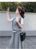 Plus Size Women's Summer Casual Design Short-Sleeve Two-Piece Set Fits 265 lb