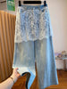 Plus Size Women's Summer New-Style Casual Lace Patchwork Relaxed Fit Pants Fits 99-331 lb