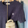 Plus Size Women's Summer New-Style Knitted Short-Sleeve Sweater Fits 331 lb