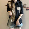 Plus Size Women's Summer New-Style Short-Sleeve Relaxed Fit Shirt Fits 331 lb