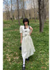 Chinese Style Set with Frog Buttons New Texture White Elegant Retro Dress Not Restocked After Sold Out