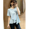 Plus Size Women's Chiffon Short-Sleeve Relaxed Fit T-Shirt