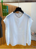 Plus Size Women's Summer Casual Sleeveless Relaxed Fit Shirt Fits 331 lb