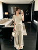 Plus Size Women's Summer New-Style Casual Relaxed Fit Two-Piece Set Fits 331 lb