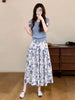 Plus Size Women's Summer New-Style Floral Short-Sleeve Two-Piece Set Fits 331 lb