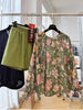 Plus Size Women's Summer New-Style Casual Floral Short-Sleeve Relaxed Fit Shirt Fits 99-331 lb