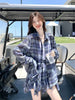 Plus Size Summer New-Style Long-Sleeve Two-Piece Set Fits 331 lb