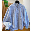 Plus Size Fashionable New-Style Embroidered Long-Sleeve Shirt Fits 331 lb