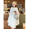 Plus Size Women's Summer Fashionable Casual Short-Sleeve Relaxed Fit Two-Piece Set Fits 331 lb