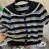 Plus Size Women's Summer Casual Knitted Short-Sleeve Relaxed Fit Cardigan Fits 331 lb
