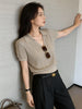 Plus Size Women's Summer Knitted Relaxed Fit Sweater Fits 331 lb