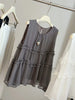 Plus Size Women's Summer Fashionable Design Patchwork Sleeveless Relaxed Fit Shirt Fits 331 lb