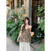 Plus Size Women's Summer New-Style Casual Printed Sleeveless Relaxed Fit Vest Fits 331 lb