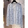 Plus Size Women's Summer New-Style Printed Relaxed Fit Cardigan Fits 331 lb