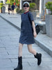 Plus Size Summer Fashionable New-Style Short-Sleeve Dress Fits 331 lb