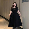 Plus Size Summer French-Style Dress Fits 265 lb