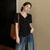 Plus Size Women's Summer French-Style Elegant Chiffon Short-Sleeve T-Shirt