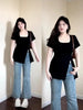 Plus Size Women's Summer Design Short-Sleeve T-Shirt Fits 265 lb