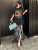 Plus Size Spring Summer Fashionable New-Style Printed Two-Piece Set Fits 331 lb