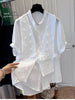 Plus Size Women's Summer Casual Chiffon Short-Sleeve Relaxed Fit Blouse Fits 331 lb