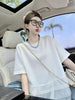 Plus Size Women's Summer Fashionable New-Style Patchwork Short-Sleeve Relaxed Fit T-Shirt Fits 331 lb