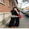 Plus Size Women's Summer New-Style Lace Patchwork Relaxed Fit Two-Piece Set Fits 331 lb