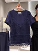 Plus Size Women's Summer French-Style New-Style Casual Lace Short-Sleeve Two-Piece Set Fits 331 lb