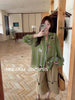 Plus Size Women's Design Printed Long-Sleeve Two-Piece Set