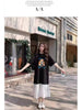 Plus Size Women's Summer New-Style Lace Patchwork Short-Sleeve Relaxed Fit Dress Fits 331 lb